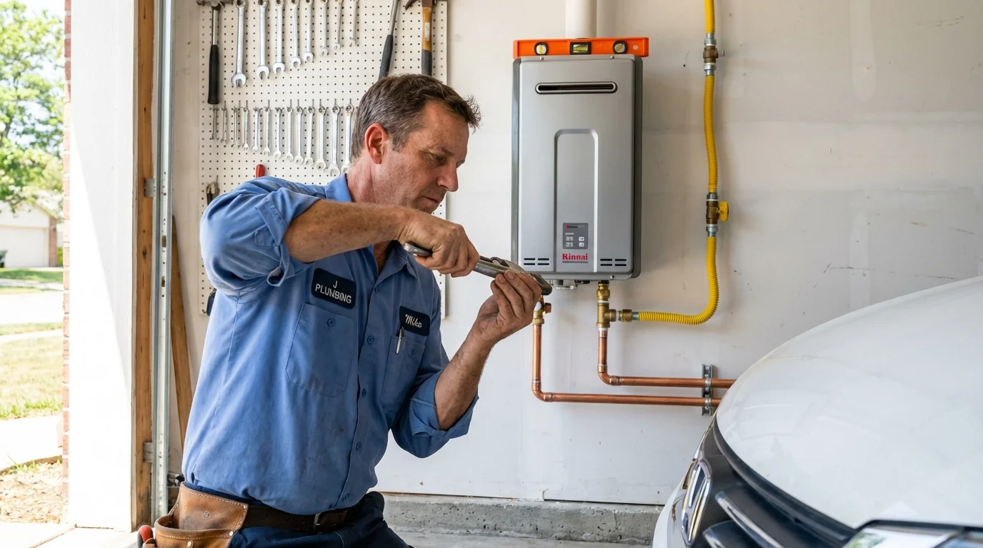 Tankless water heater installation by a Johns Plumbing LLC plumber in Glassport